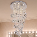 LED kryształowa lampa sufitowa SAMOA LED/30W/230V śr. 40 cm chrom błyszczący + pilot zdalnego sterowania
