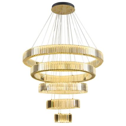 Regulowany LED kryształowy żyrandol na linkę LED/195W/230V 3000-6500K + pilot do zdalnego sterowania