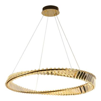 LED Regulowany kryształowy żyrandol na linkę LED/50W/230V 3000-6500K + pilot do zdalnego sterowania