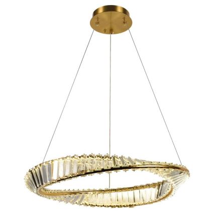 Regulowany LED kryształowy żyrandol na linkę LED/40W/230V 3000-6500K + pilot do zdalnego sterowania