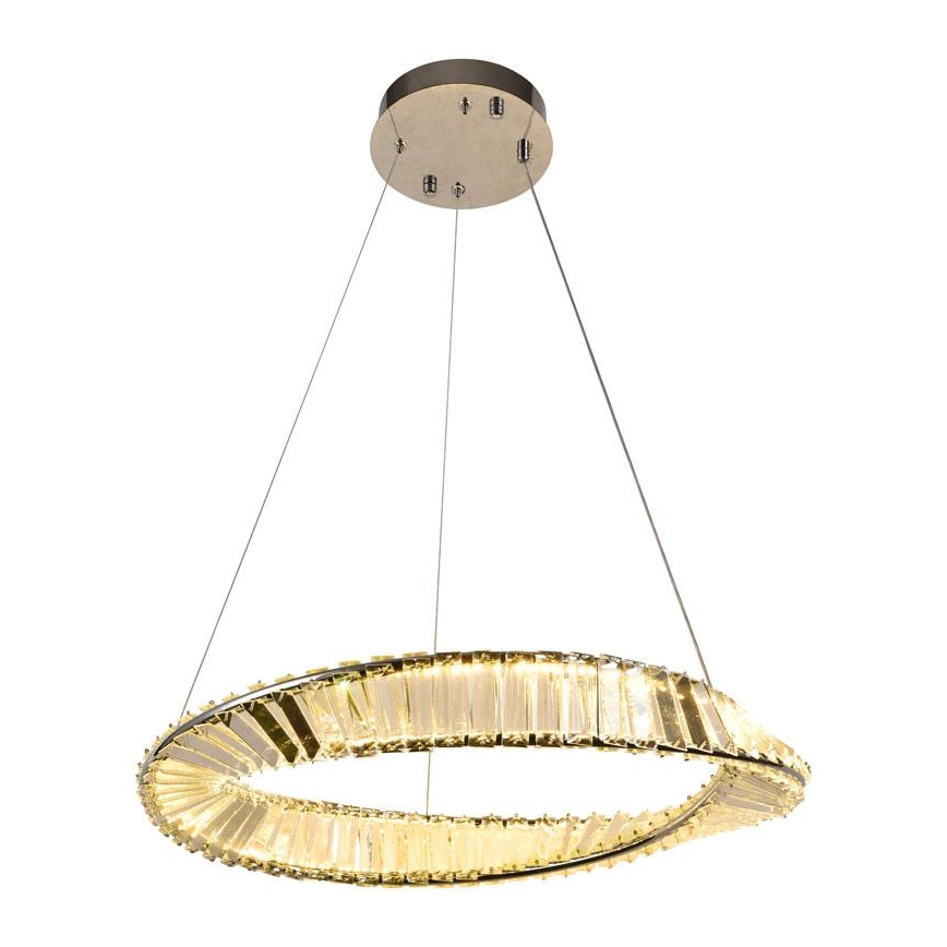 Regulowany LED kryształowy żyrandol na linkę LED/40W/230V 3000-6500K + pilot do zdalnego sterowania