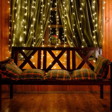 LED Kurtyna świąteczna LONGER 150xLED/8 funkcji 3,5 m ciepła biel