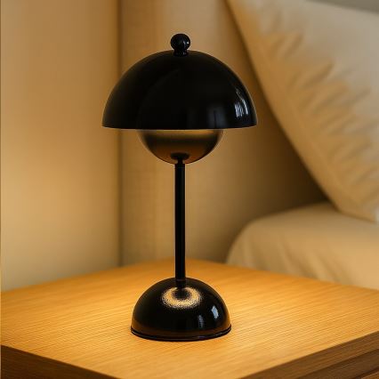 LED ładowalna dotykowa lampka biurkowa COSTA LED/3W/5V 2400 mAh 3000-6000K czarna