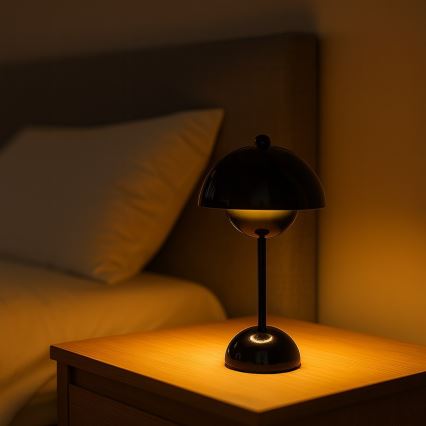 LED ładowalna dotykowa lampka biurkowa COSTA LED/3W/5V 2400 mAh 3000-6000K czarna