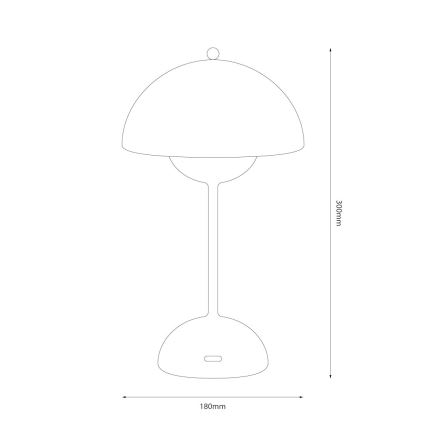 LED ładowalna dotykowa lampka biurkowa COSTA LED/3W/5V 2400 mAh 3000-6000K czarna