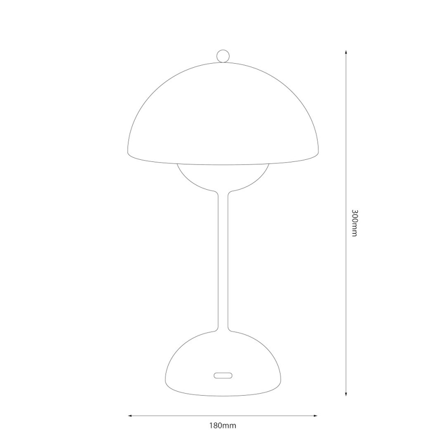 LED ładowalna dotykowa lampka biurkowa COSTA LED/3W/5V 2400 mAh 3000-6000K czarna