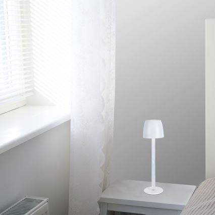 LED Dotykowa lampka stołowa z regulacją jasności, ładowalna LED/3W/5V 3000K 1800 mAh biała