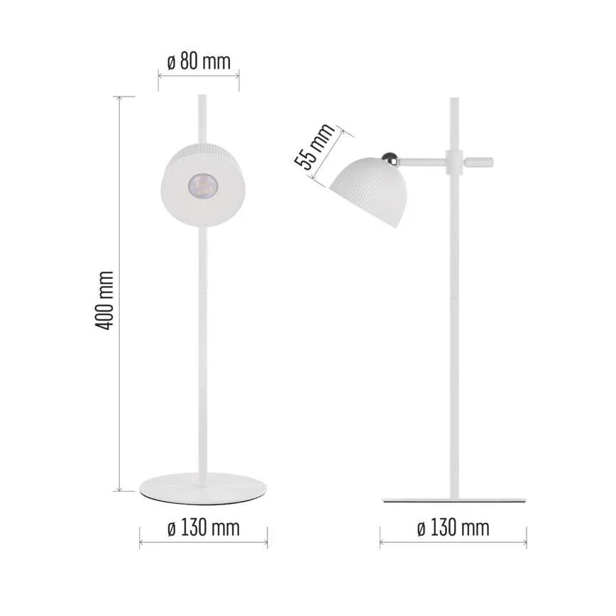 LED Regulowana lampka biurkowa ładowalna magnetyczna 4w1 LED/4,2W/3,7V 4000K 1200mAh biała