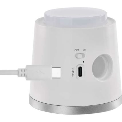 LED Regulowana ładowalna lampa biurkowa 4w1 LED/6W/3,7V 3000K/4000K/6500K 1500mAh biała