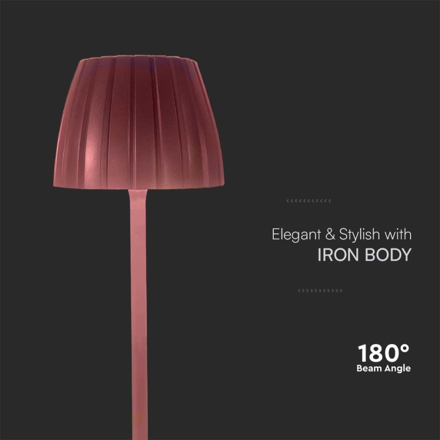 LED Regulowana dotykowa lampka stołowa z ładowaniem LED/2,7W/5V 3000/4000/6000K 1800 mAh brązowa