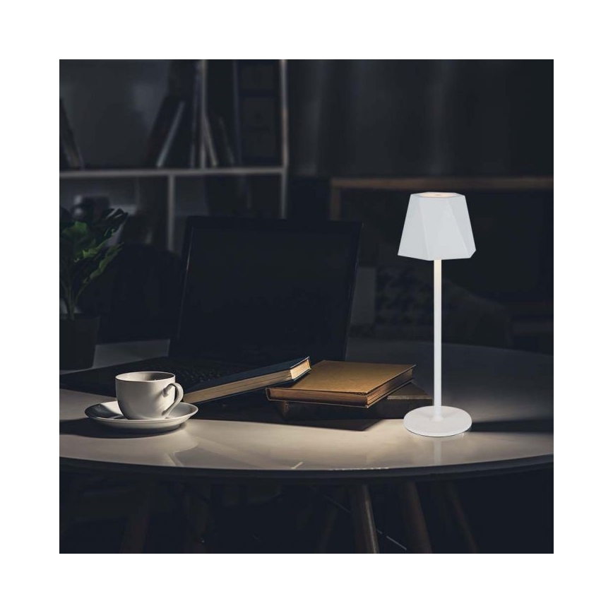 LED Regulowana jasność ładowalna dotykowa lampa stołowa LED/4W/5V 3000-6000K 1800 mAh biała