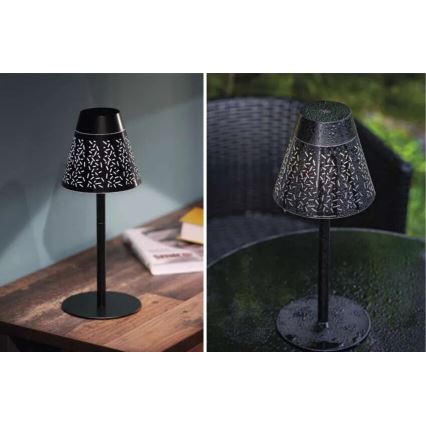 LED Regulowana ładowalna zewnętrzna lampa stołowa LED/4,2W/5V 2200mAh IP44