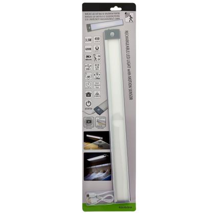 LED Ładowalna lampka meblowa z czujnikiem LED/3,5W/5V USB 800 mAh 4200K 46 cm