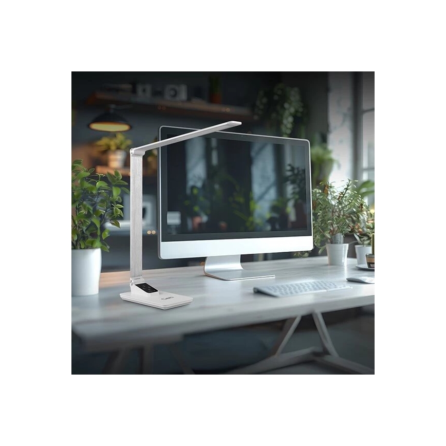 LED Regulowana lampa stołowa z USB LED/7W/230V 3000K/4000K/5500K biała