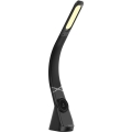 LED Lampa biurkowa z funkcją ściemniania i bezprzewodowym ładowaniem MAGIC LED/5W/230V czarna