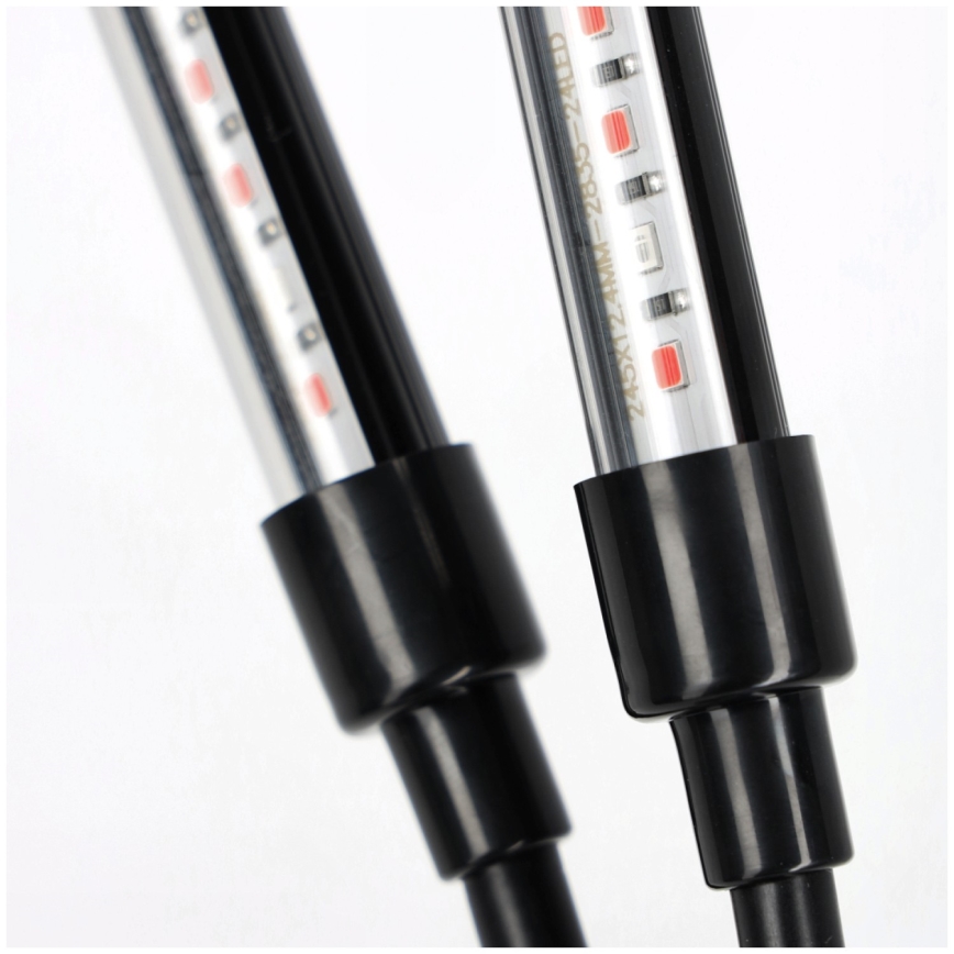 Regulowana jasem elastyczna lampa stołowa LED z klipsem do uprawy roślin VITARO 3xLED/10W/230V czarna