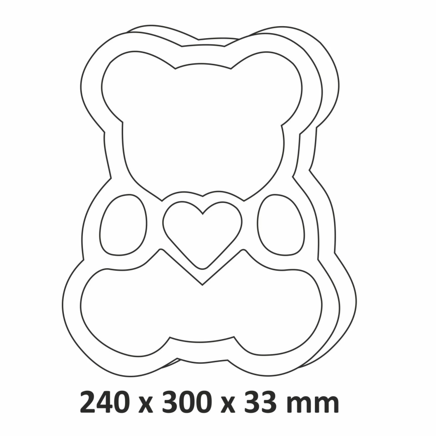 LED Lampa dziecięca LED/2xAA różowy niedźwiedź