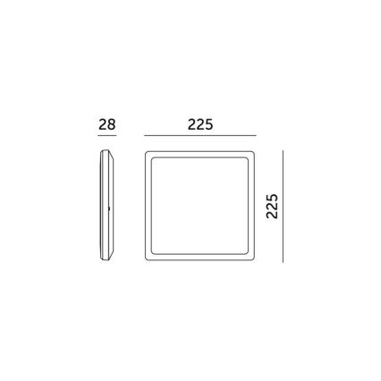 LED Lampa łazienkowa z czujnikiem ruchu i zmierzchu NIVERA LED/12W/230V IP54 3000/4000/6000K 22,5x22,5 cm biała + pilot zdalnego sterowania