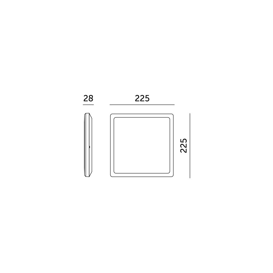 LED Lampa łazienkowa z czujnikiem ruchu i zmierzchu NIVERA LED/12W/230V IP54 3000/4000/6000K 22,5x22,5 cm biała + pilot zdalnego sterowania