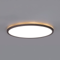 LED Lampa łazienkowa z czujnikiem ruchu i zmierzchu NIVERA LED/12W/230V IP54 3000/4000/6000K śr. 22,5 cm czarny + zdalne sterowanie