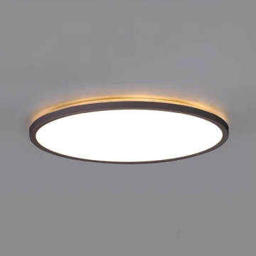 LED Lampa łazienkowa z czujnikiem ruchu i zmierzchu NIVERA LED/24W/230V IP54 3000/4000/6000K śr. 30 cm czarna + pilot zdalnego sterowania