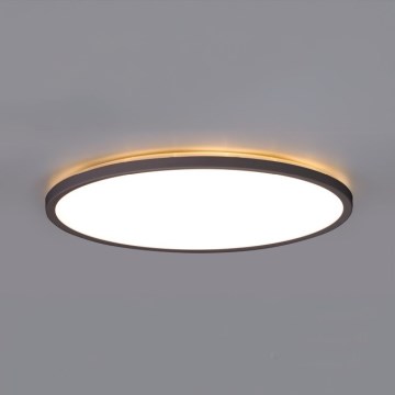 LED Lampa łazienkowa z czujnikiem ruchu i zmierzchu NIVERA LED/24W/230V IP54 3000/4000/6000K śr. 30 cm czarny + zdalne sterowanie