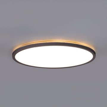 LED Lampa łazienkowa z czujnikiem ruchu i zmierzchu NIVERA LED/32W/230V IP54 3000/4000/6000K śr. 42 cm czarne + pilot zdalnego sterowania