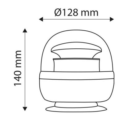 LED Lampa ostrzegawcza na magnes LIGHT LED SMD 2835/12-24V