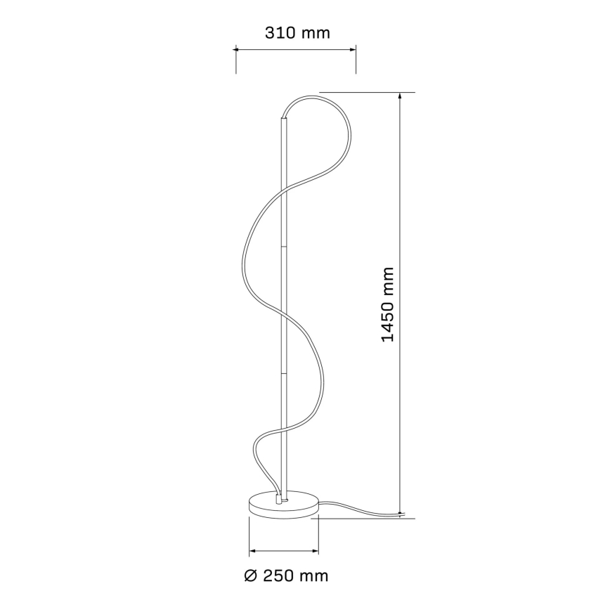 LED Lampa podłogowa EMMA LED/36W/230V czarny