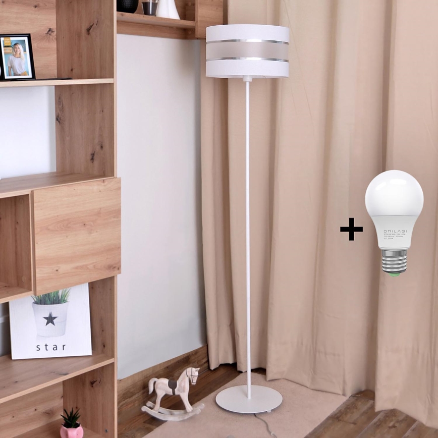 LED Lampa podłogowa HELEN 1xE27/15W/230V biała