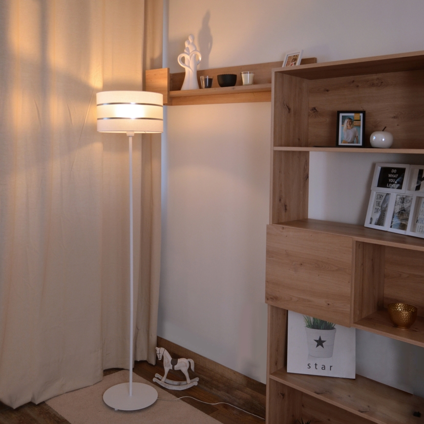 LED Lampa podłogowa HELEN 1xE27/15W/230V biała