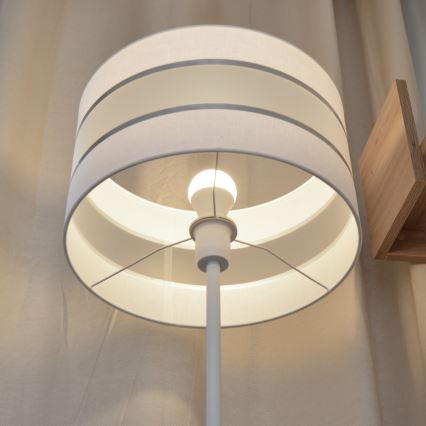 LED Lampa podłogowa HELEN 1xE27/15W/230V biała