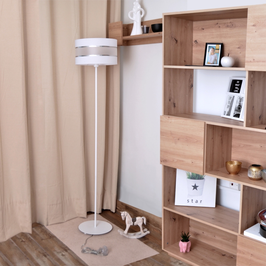 LED Lampa podłogowa HELEN 1xE27/15W/230V biała
