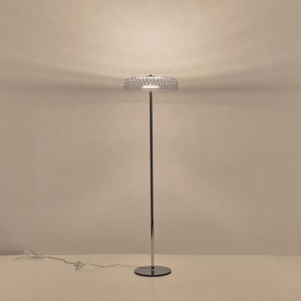 LED Lampa podłogowa LED/10W/230V 3000K chrom błyszczący