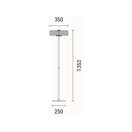LED Lampa podłogowa LED/10W/230V 3000K chrom błyszczący