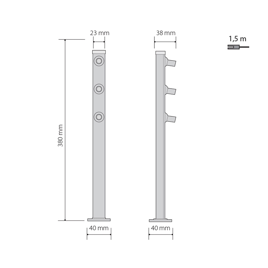Panlux P2/NBT - LED Reflektor punktowy PICCO TRIO 1x3LED/5,4W/500mA