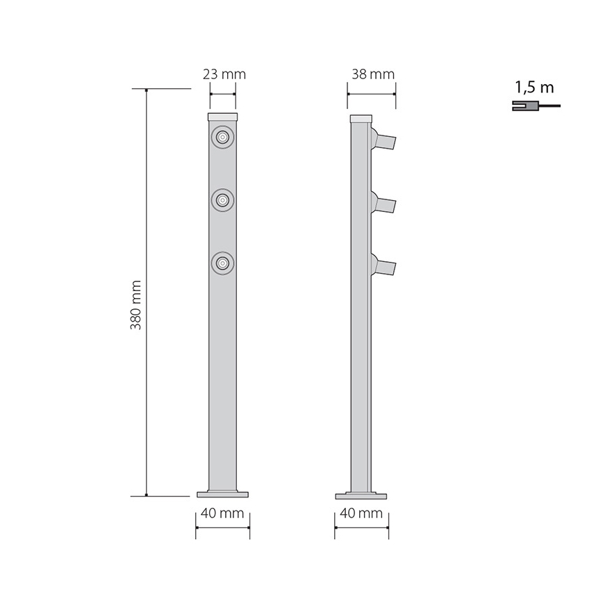 Panlux P2/NBS - LED Reflektor punktowy PICCO TRIO 1x3LED/5,4W/500mA