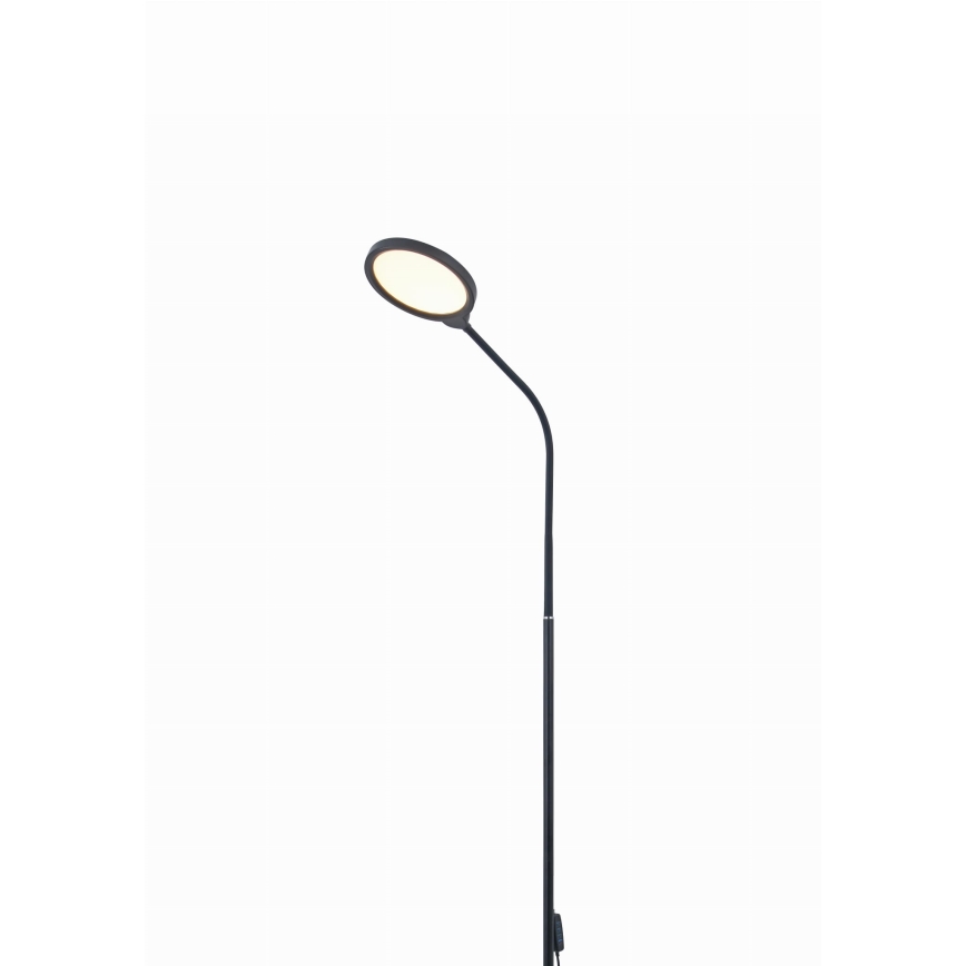 LED Lampa podłogowa ściemnialna 2w1 LED/10W/230V 3000-4500-6500K czarny