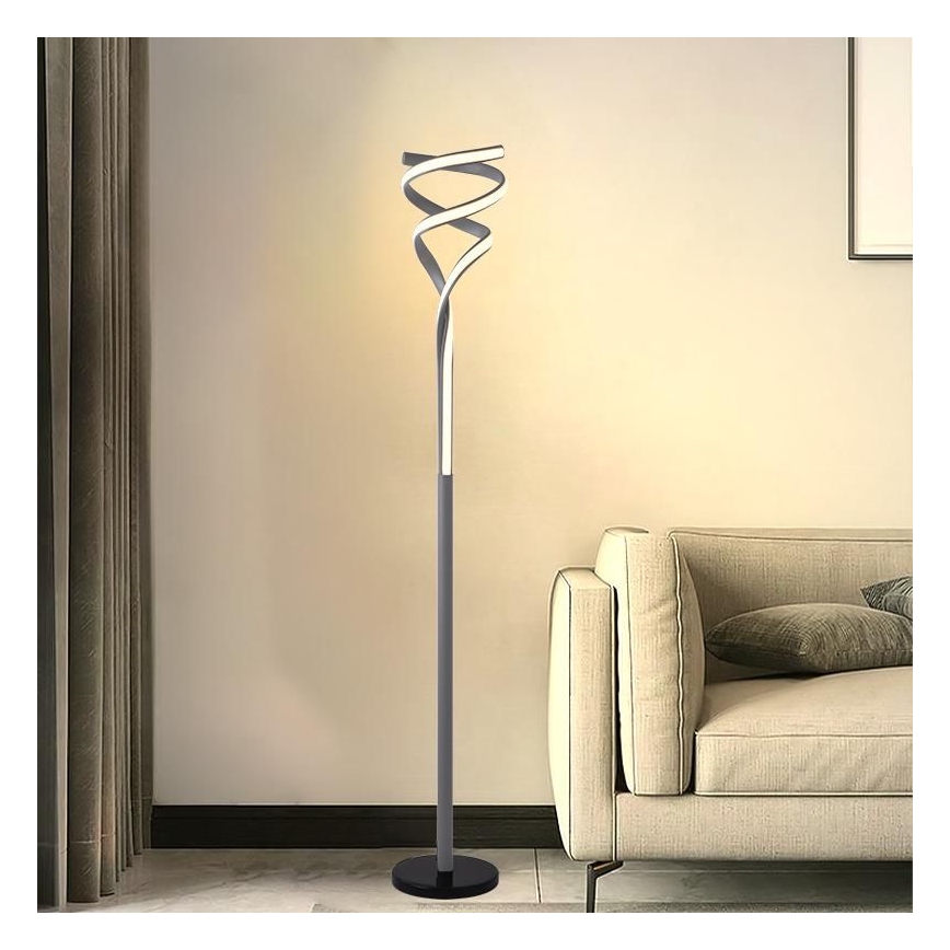 LED Lampa podłogowa ściemnialna LED/50W/230V 3000-6500K szary + zdalne sterowanie