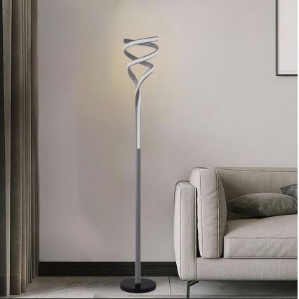 LED Lampa podłogowa ściemnialna LED/50W/230V 3000-6500K szary + zdalne sterowanie