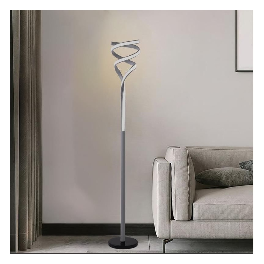 LED Lampa podłogowa ściemnialna LED/50W/230V 3000-6500K szary + zdalne sterowanie