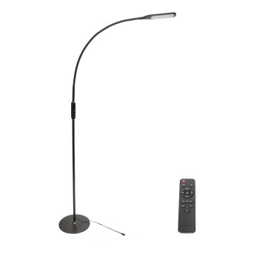 LED Lampa podłogowa ściemnialna LED/9W/230V 3000-6500K czarny + zdalne sterowanie