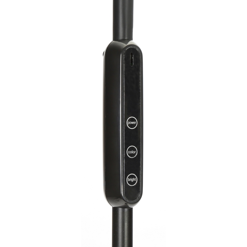 LED Lampa podłogowa ściemnialna LED/9W/230V 3000-6500K czarny + zdalne sterowanie