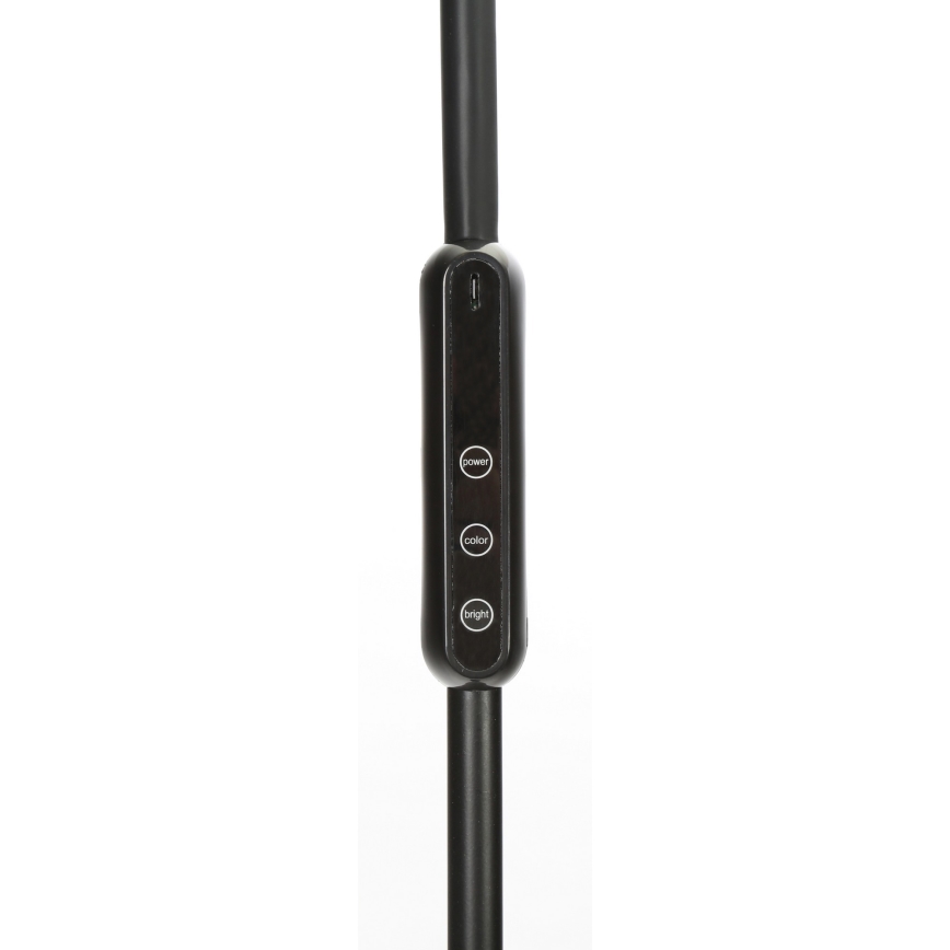 LED Lampa podłogowa ściemnialna LED/9W/230V 3000-6500K czarny + zdalne sterowanie