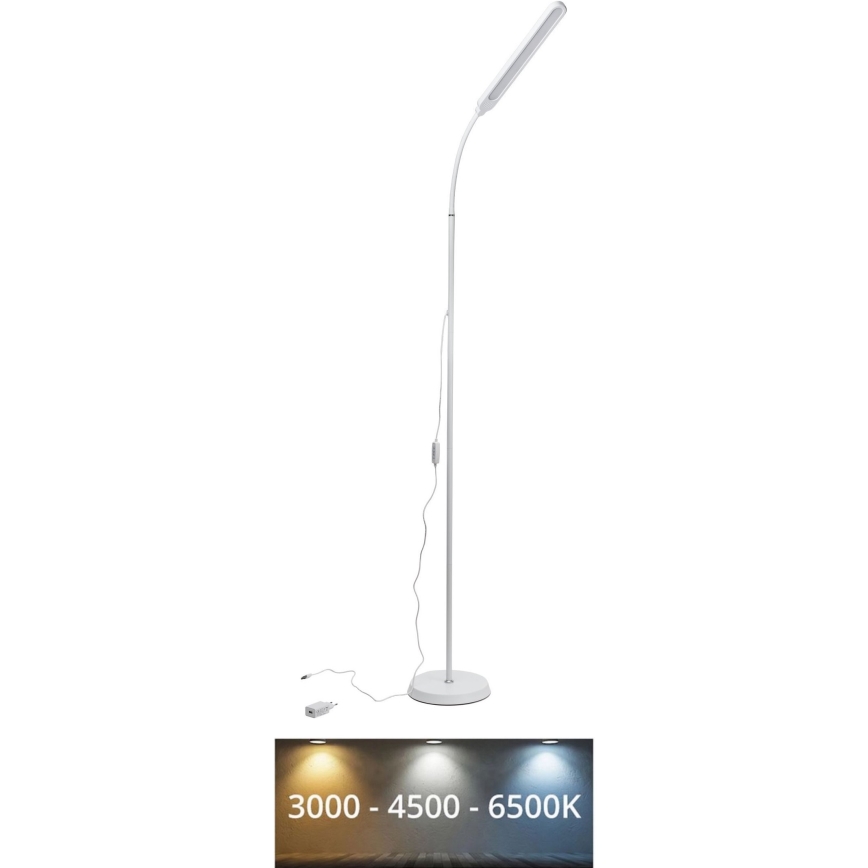 LED Lampa podłogowa ściemnialna SIGNUS LED/10W/230V 3000/4500/6500K biały