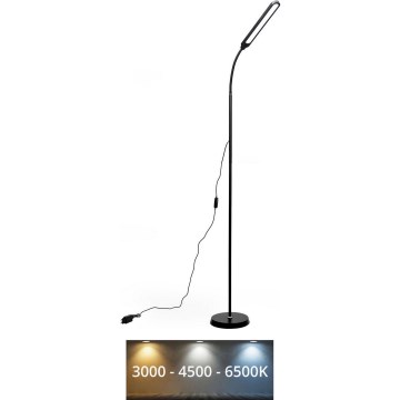 LED Lampa podłogowa ściemnialna SIGNUS LED/10W/230V 3000/4500/6500K czarny