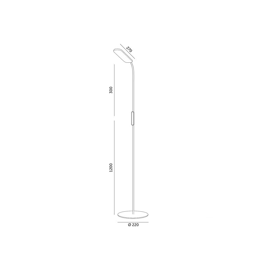 LED Lampa podłogowa ściemnialna TEILO LED/10W/230V 3000/4000/6500K czarny + zdalne sterowanie