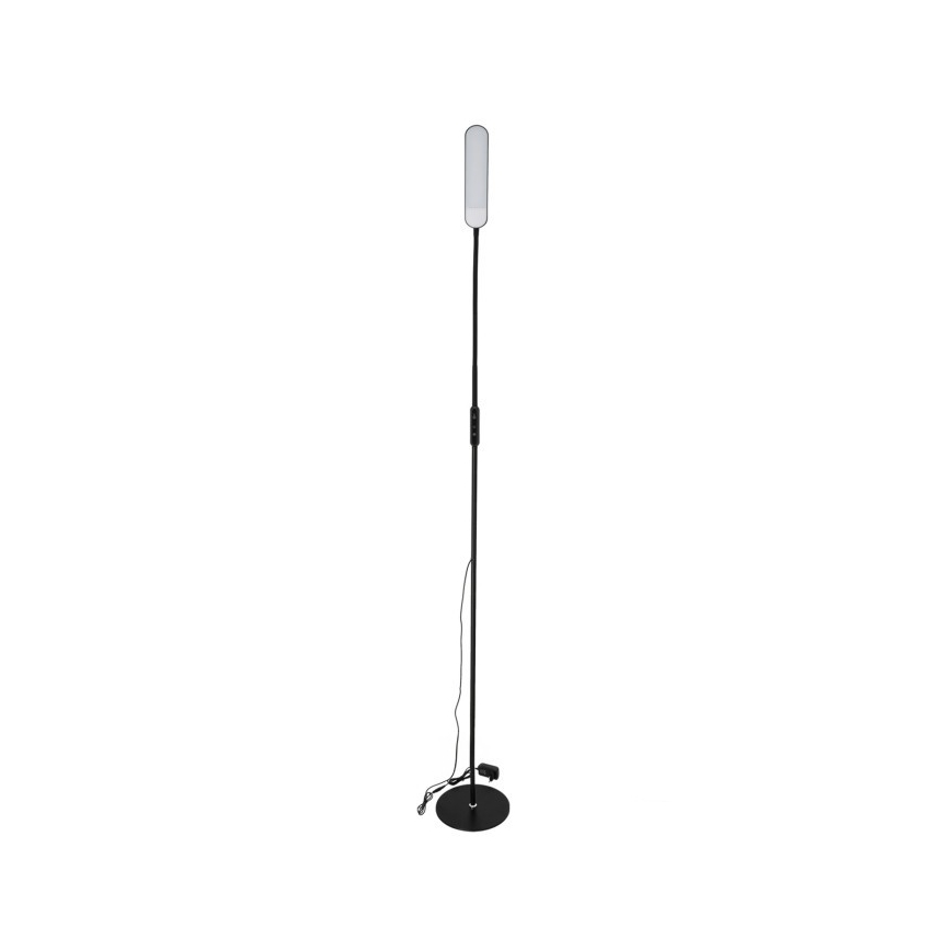 LED Lampa podłogowa ściemnialna TEILO LED/10W/230V 3000/4000/6500K czarny + zdalne sterowanie