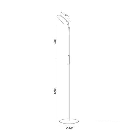 LED Lampa podłogowa ściemnialna TEILO LED/10W/230V 3000/4000/6500K czarny + zdalne sterowanie