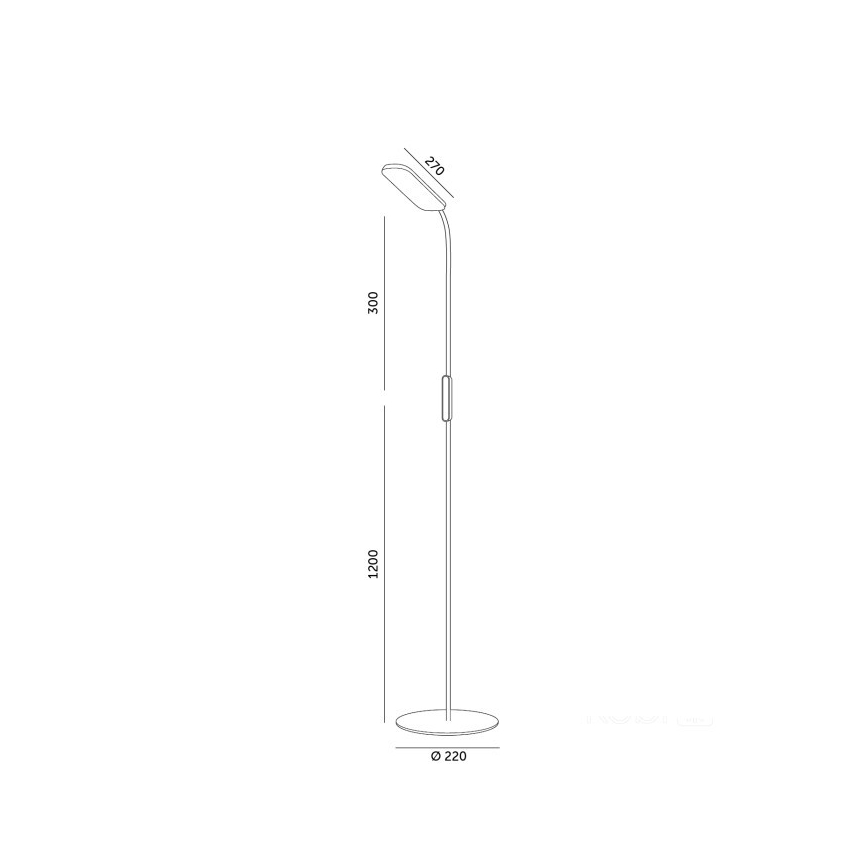 LED Lampa podłogowa ściemnialna TEILO LED/10W/230V 3000/4000/6500K czarny + zdalne sterowanie